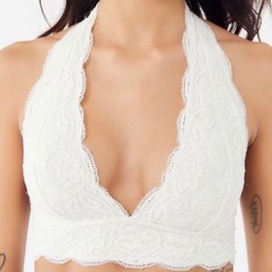 Urban Outfitters White Lace Halter Bralette Bra